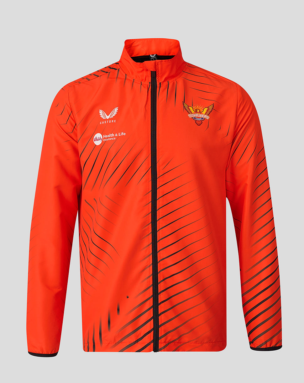 Mens Sunrisers Leeds The Hundred Woven Pre Match Jacket 2026 - Orange