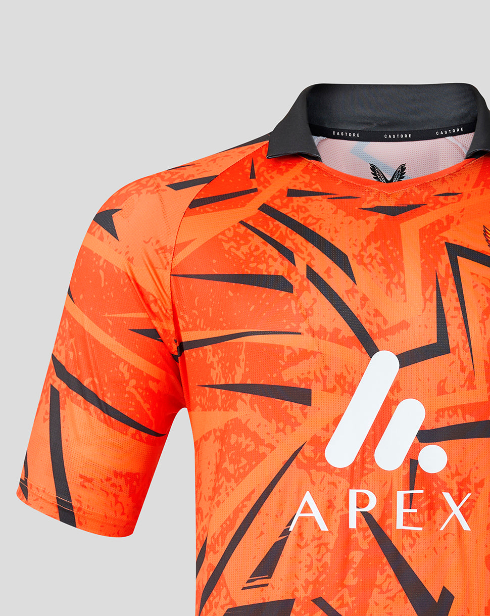 Mens Sunrisers Leeds The Hundred Short Sleeve Stretch Jersey Round Neck 2026 - Orange