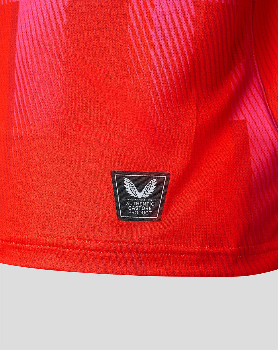 Welsh Fire The Hundred Mens 2026 Short Sleeve Stretch Jersey - Red