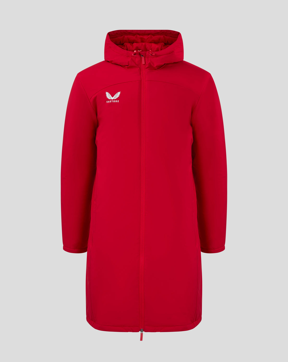 Mens Long Length Bench Jacket - True Red - True Red