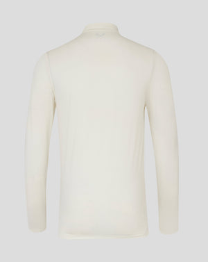 Mens Cricket Long Sleeve Tech Playing Shirt - Cannoli Cream