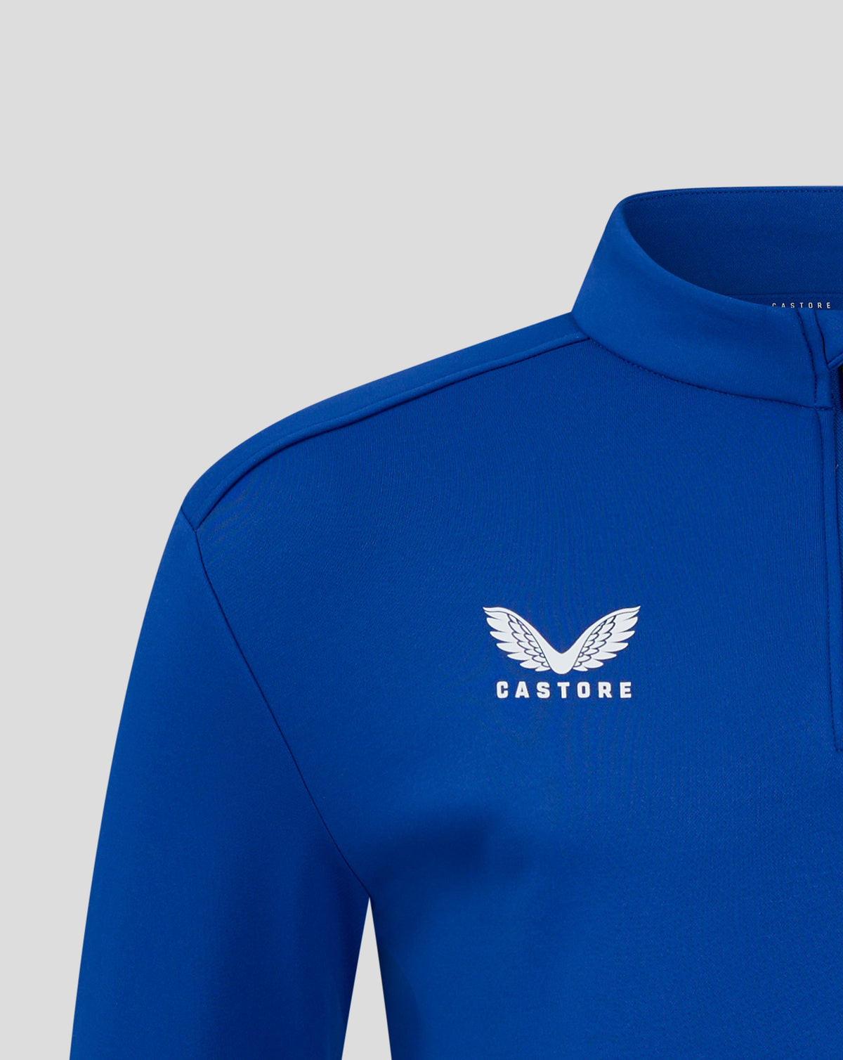 Men's 1/4 Zip Top - Blue - Surf The Web