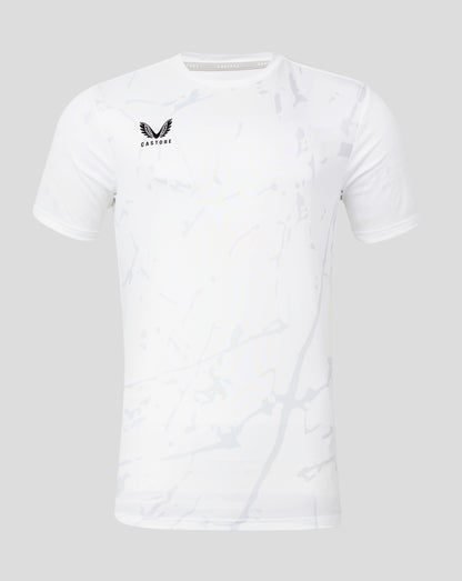 Marble Printed Training Tee - Brilliant White/ Allure