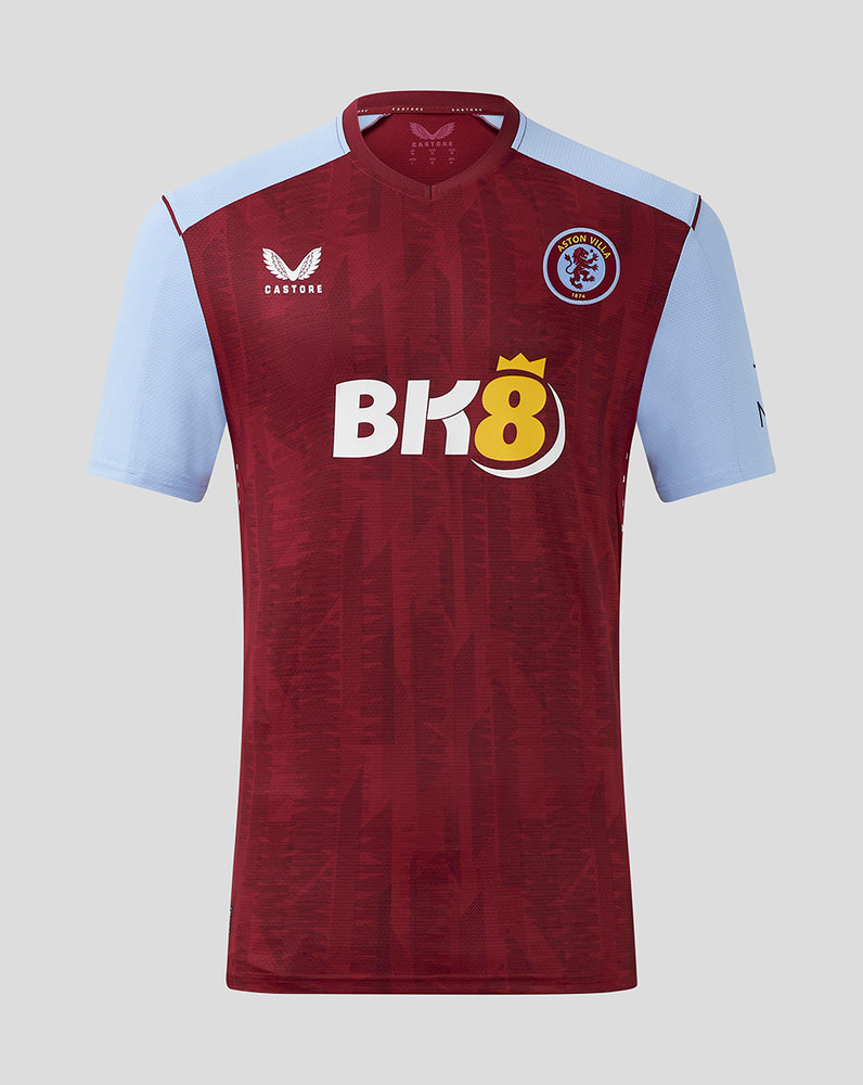 Mens ASTON VILLA FC PRO HOME SS SHIRT - RHODODENDRON/SERENITY