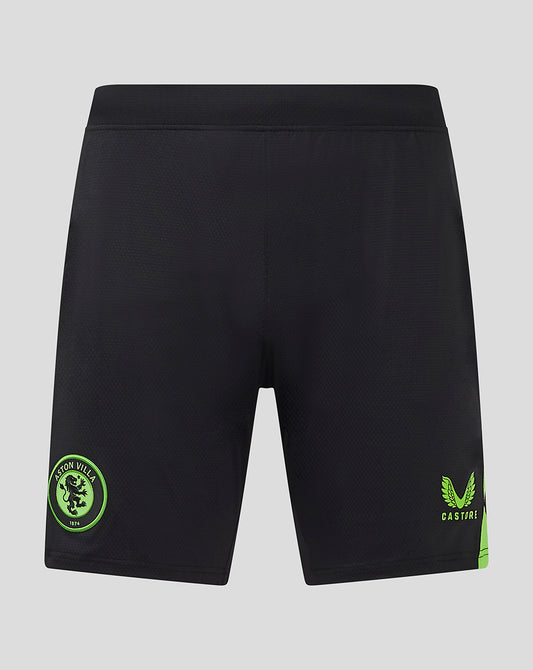 Mens ASTON VILLA FC PRO HOME GOAL KEEPER SHORT - CAVIAR/JASMINE GREEN