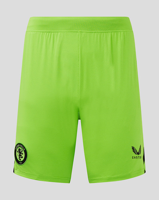 Mens ASTON VILLA FC PRO AWAY GOAL KEEPER SHORT - JASMINE GREEN/CAVIAR