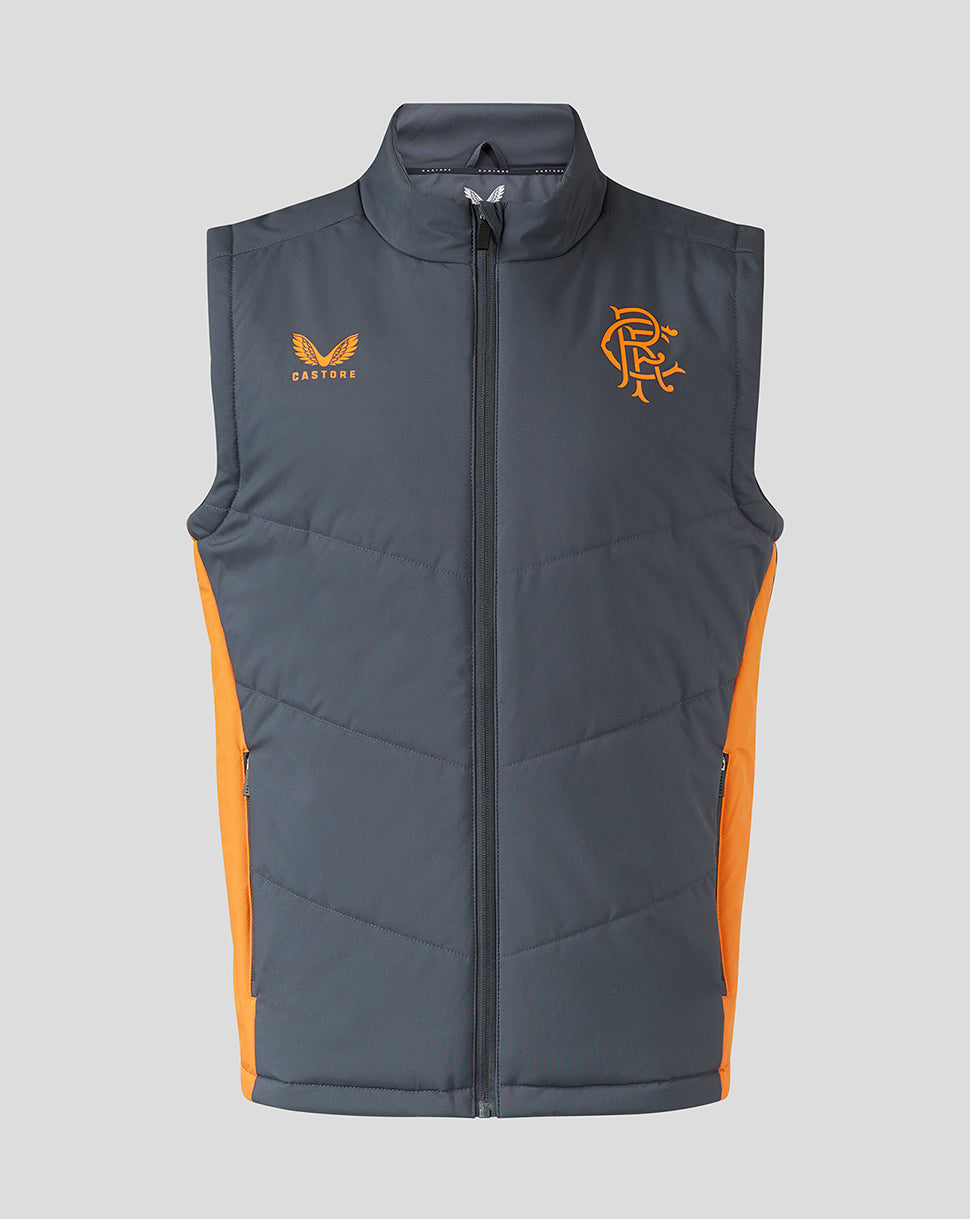 Mens 23/24 Training Bench Gilet - Grey/Orange