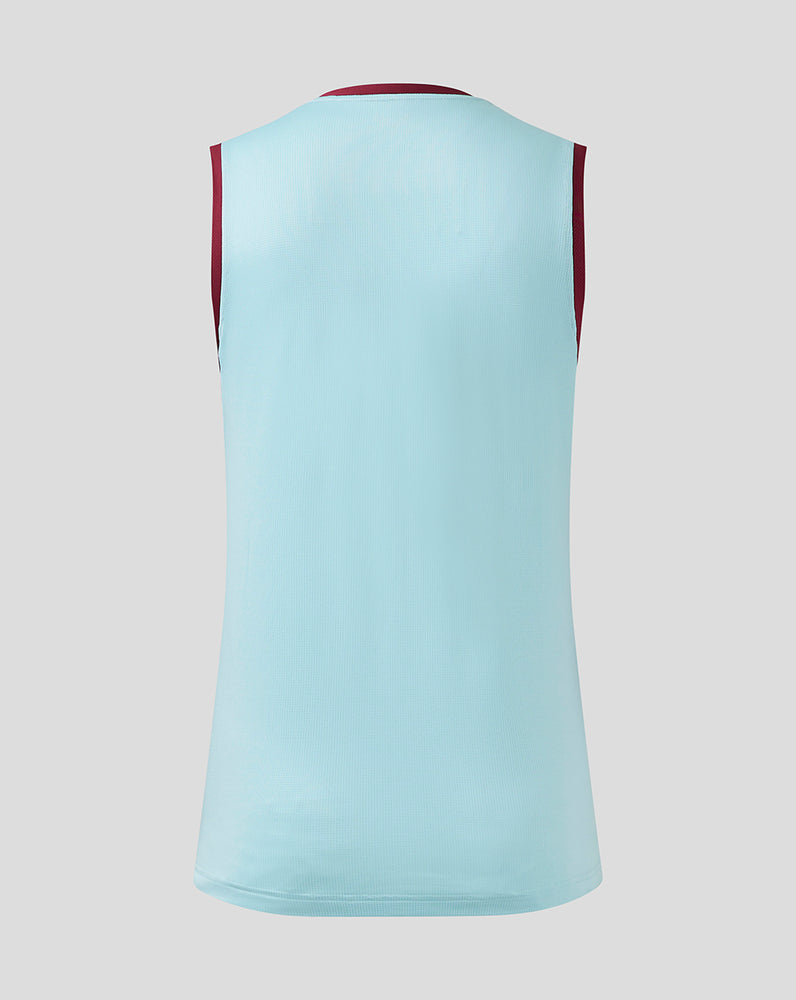 Mens ASTON VILLA FC PLAYERS TRAINING PRE-SEASON VEST - SKY BLUE / RHODODENRON