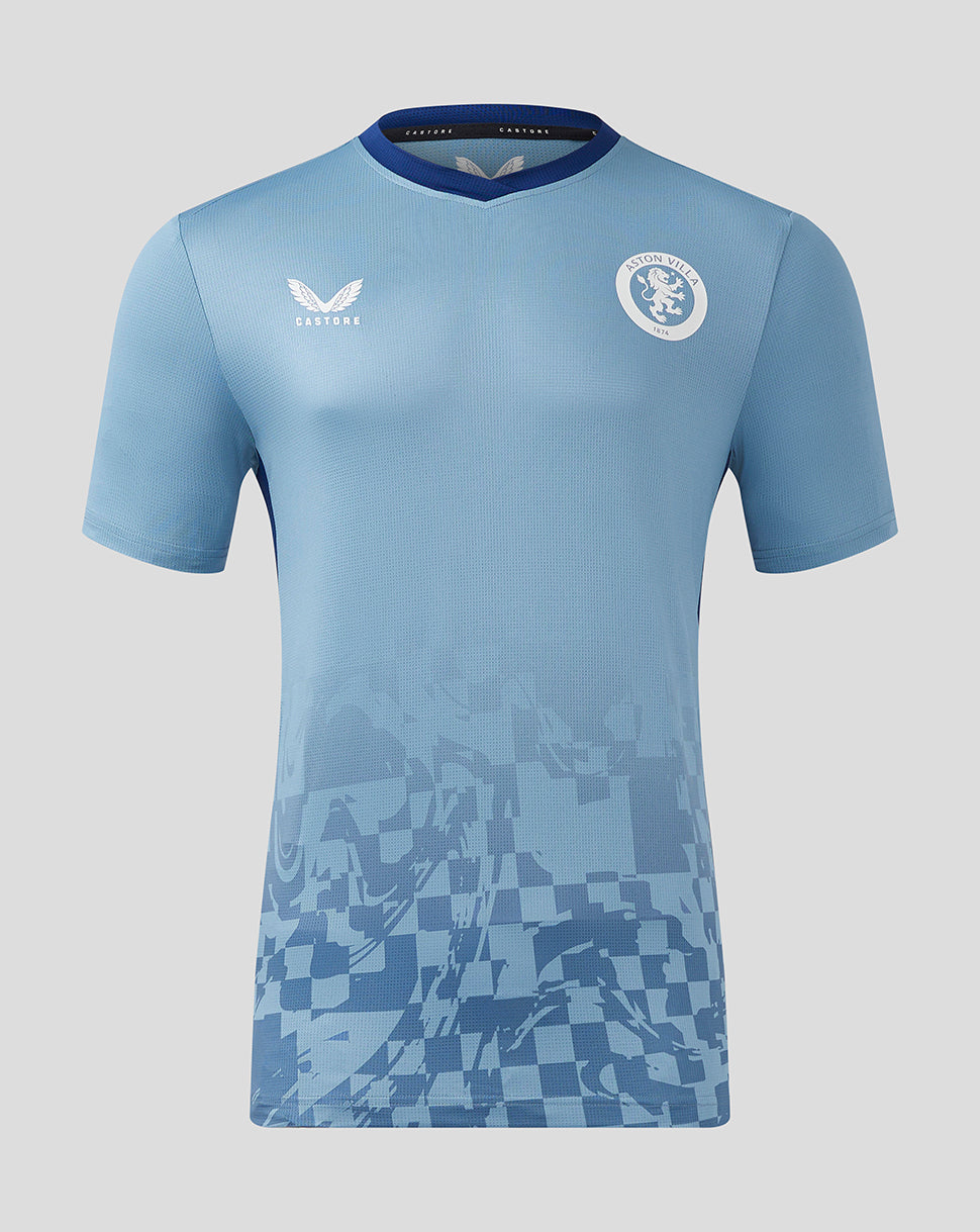 Mens Aston Villa FC Third Matchday T-Shirt - Blue Shadow / Blue Depths
