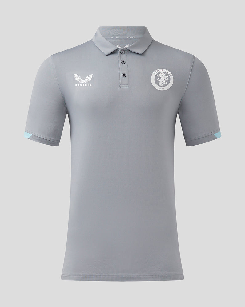 Mens ASTON VILLA FC COACHES TRAVEL POLO - TRADEWINDS / SKY BLUE