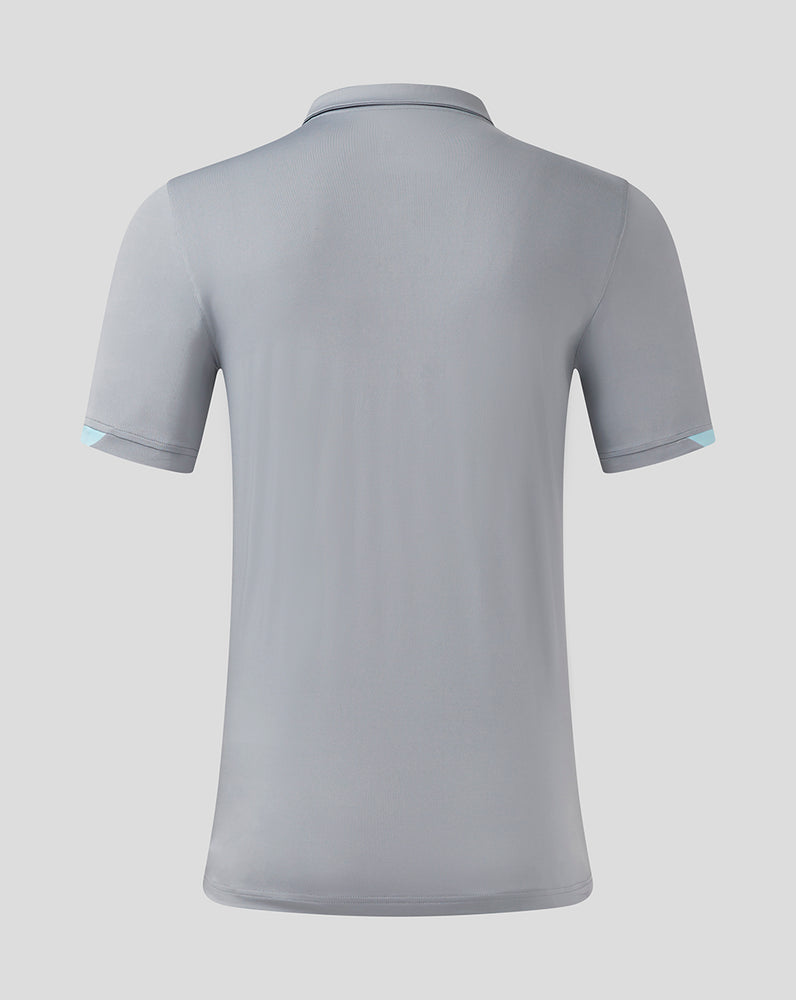 Mens ASTON VILLA FC COACHES TRAVEL POLO - TRADEWINDS / SKY BLUE