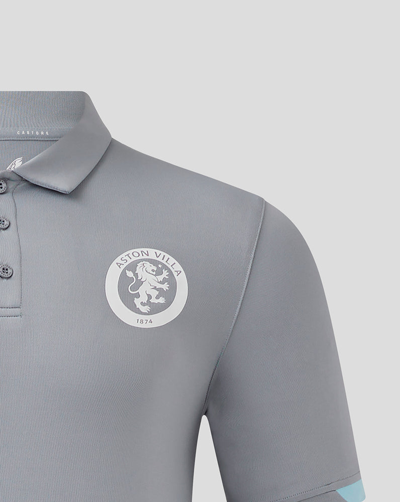 Mens ASTON VILLA FC COACHES TRAVEL POLO - TRADEWINDS / SKY BLUE