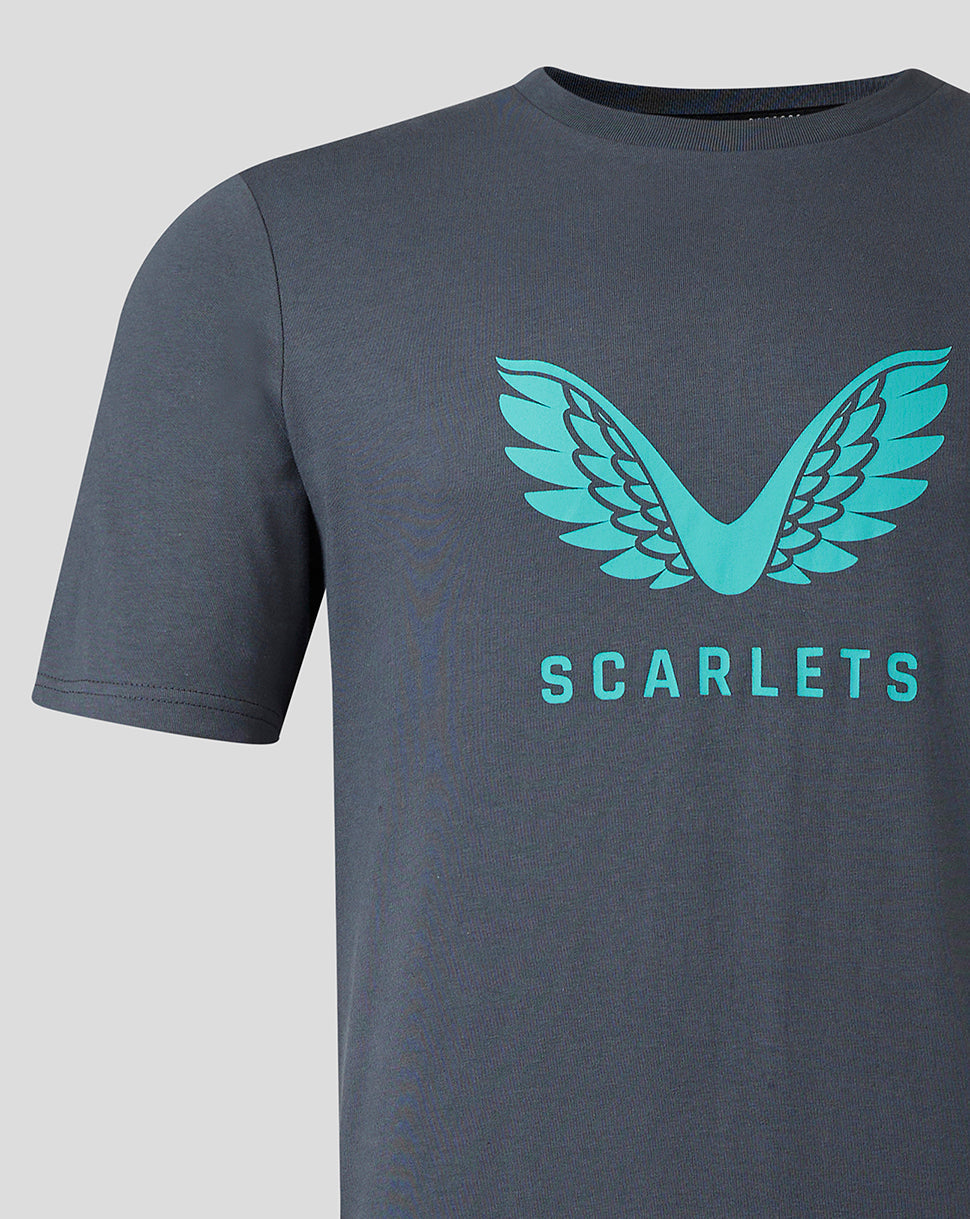 Scarlets Junior 23/24 Cotton Logo T-Shirt - Grey