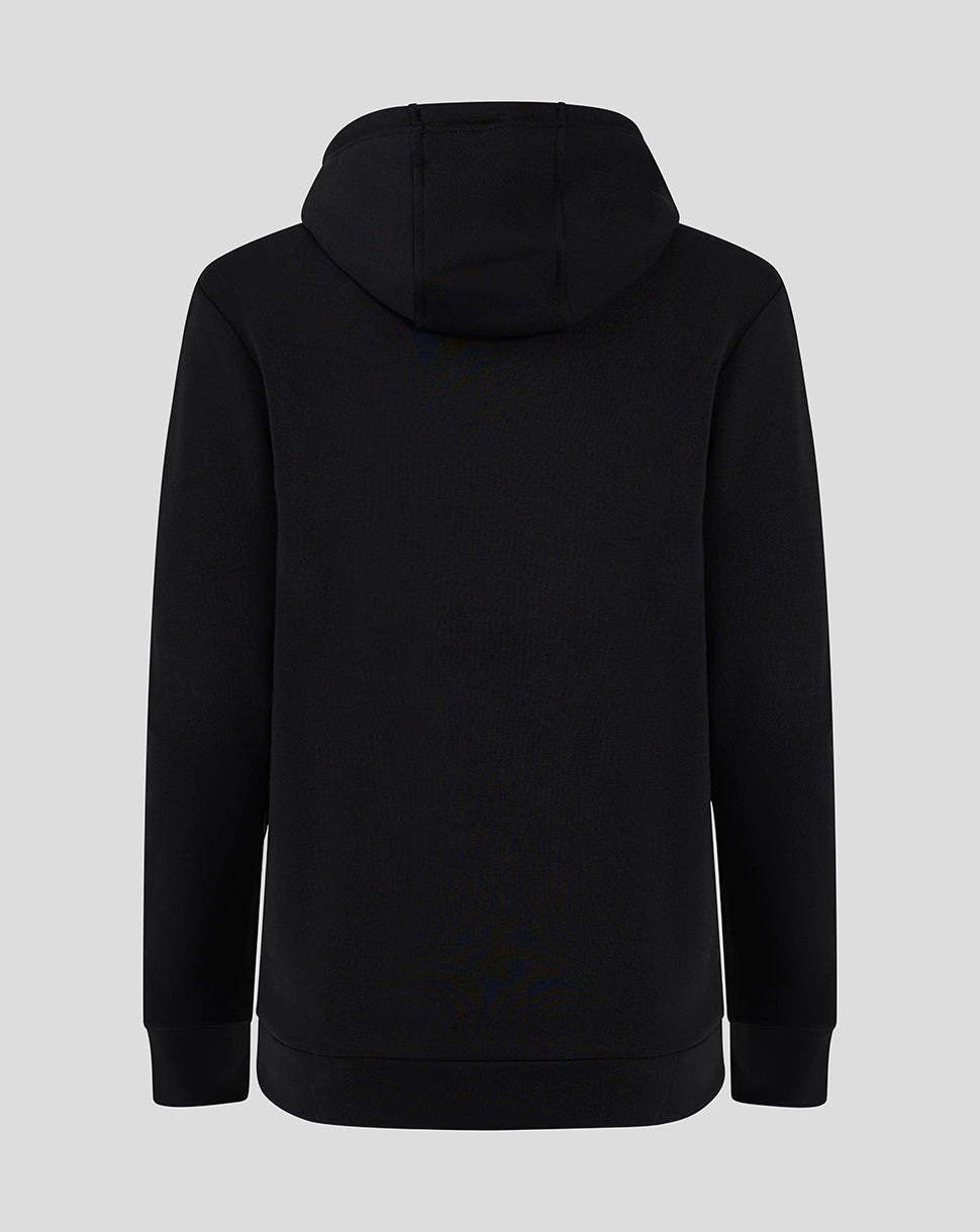Cotton Rich Brushed Back Hoody - Black - Black
