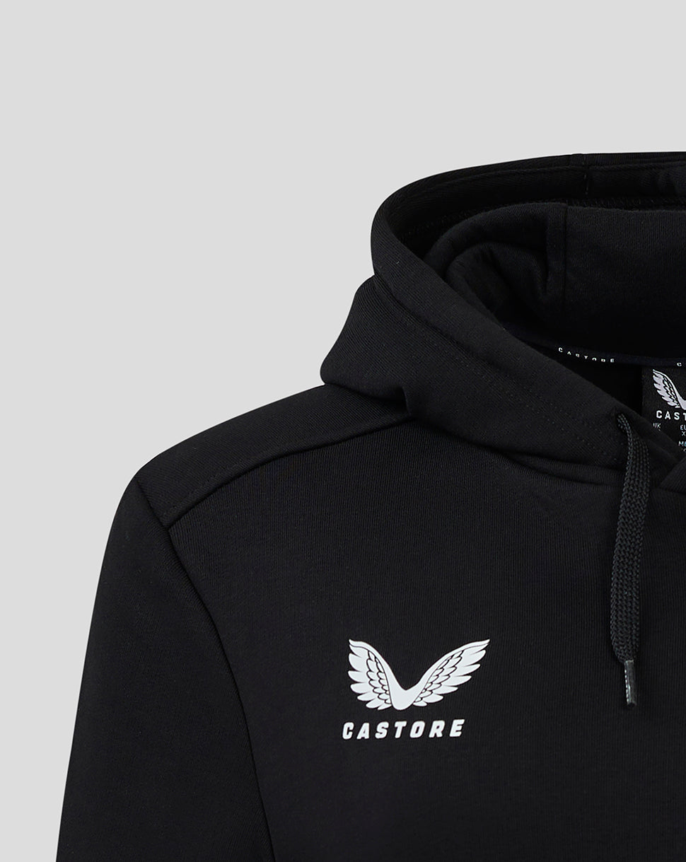 Cotton Rich Brushed Back Hoody - Black - Black