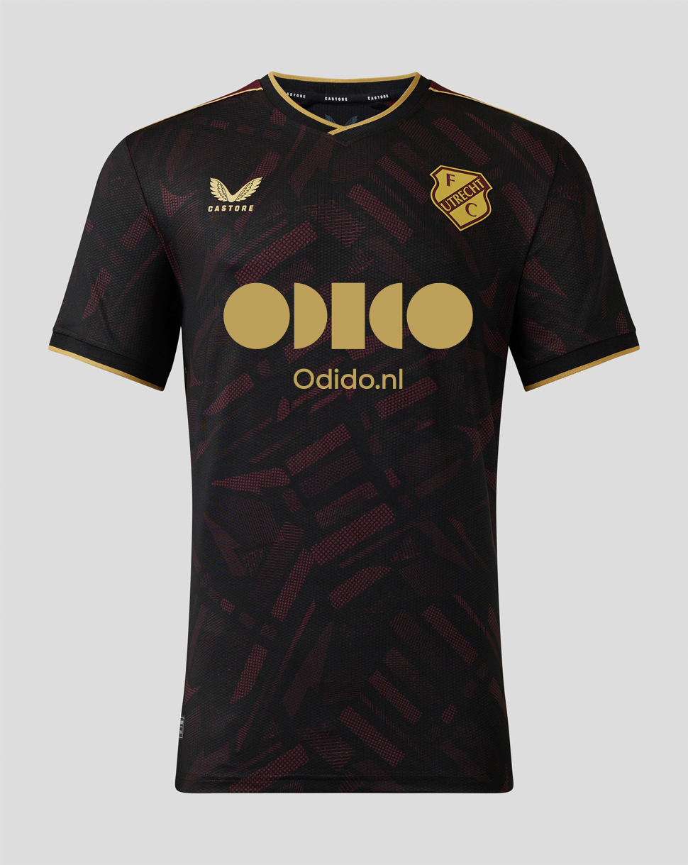 FC Utrecht Junior 23/24 Away Shirt - Black/Coral/Black
