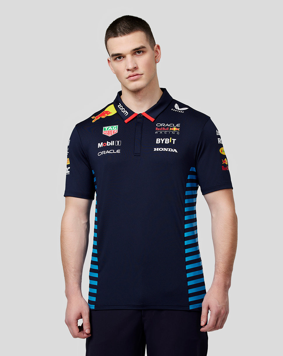 Oracle Red Bull Racing Men's Official Teamline Short Sleeve Polo Shirt - Night Sky - Night Sky