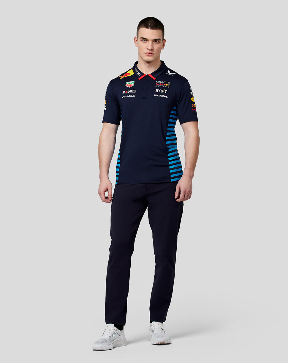 Oracle Red Bull Racing Men's Official Teamline Short Sleeve Polo Shirt - Night Sky - Night Sky