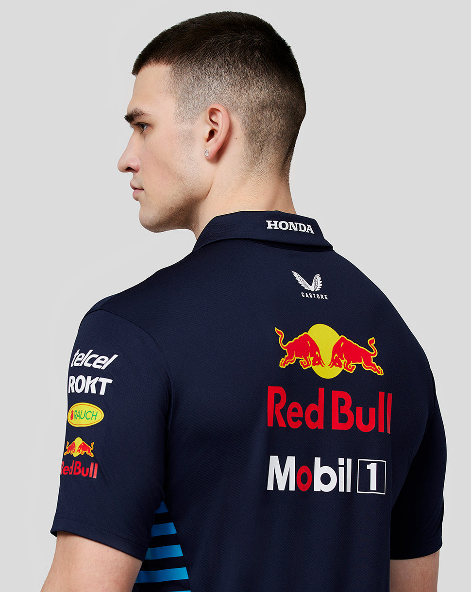 Oracle Red Bull Racing Men's Official Teamline Short Sleeve Polo Shirt - Night Sky - Night Sky