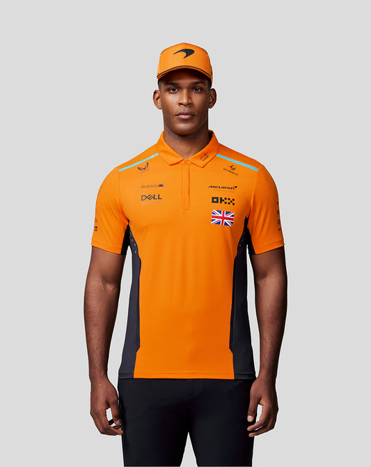 McLaren Mens Official Teamwear Polo Shirt Lando Norris Formula 1