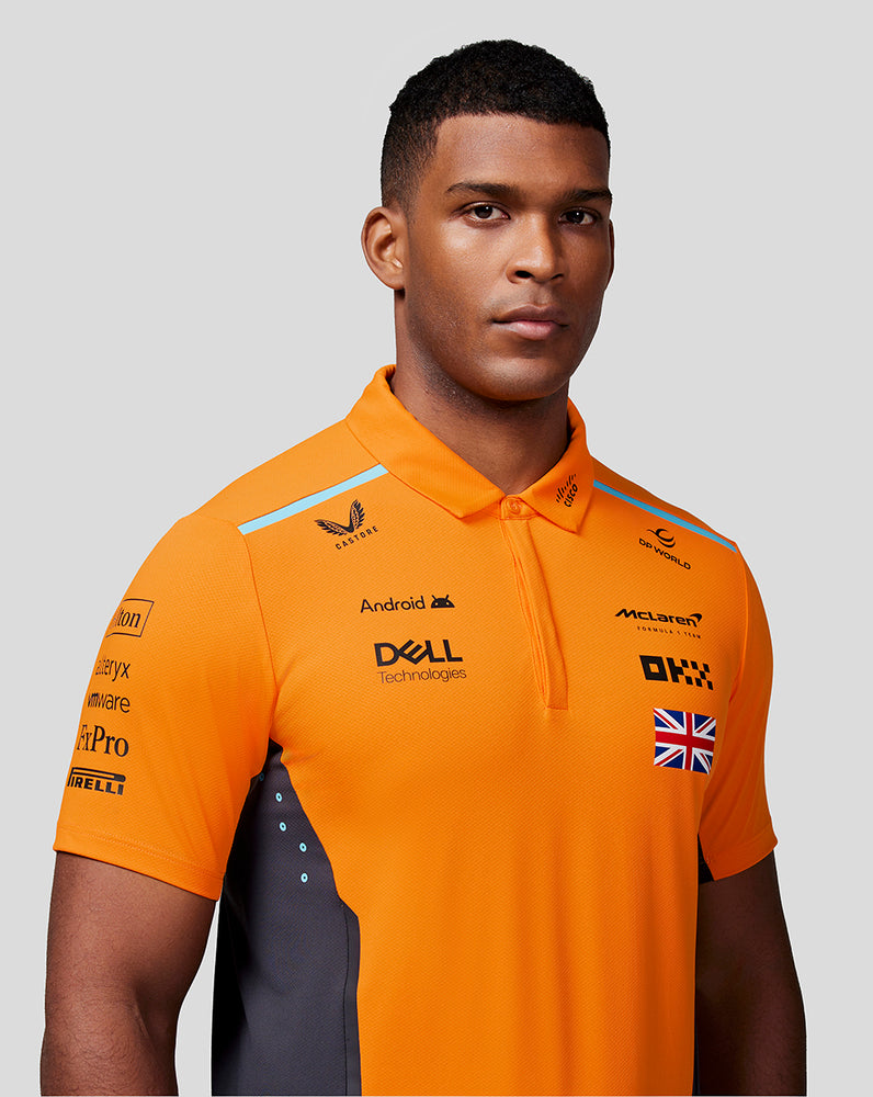 McLaren Mens Official Teamwear Polo Shirt Lando Norris Formula 1