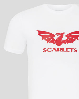 Scarlets Mens 23/24 Short Sleeve T-Shirt - White