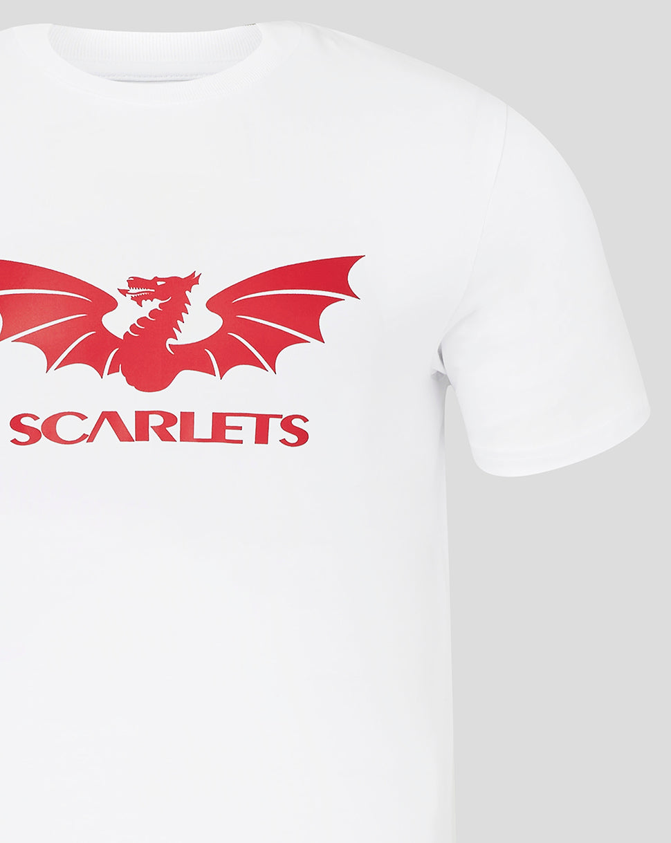 Scarlets Mens 23/24 Short Sleeve T-Shirt - White - Brilliant White