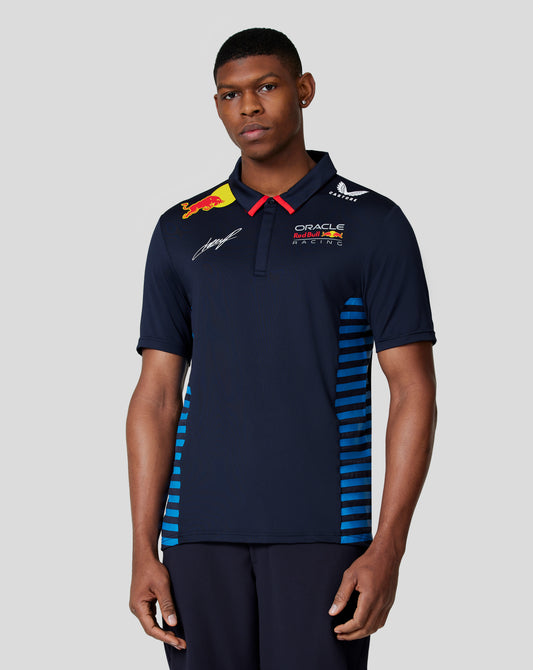 Oracle Red Bull Racing Men's Official Teamline Short Sleeve Polo Shirt Checo - Night Sky