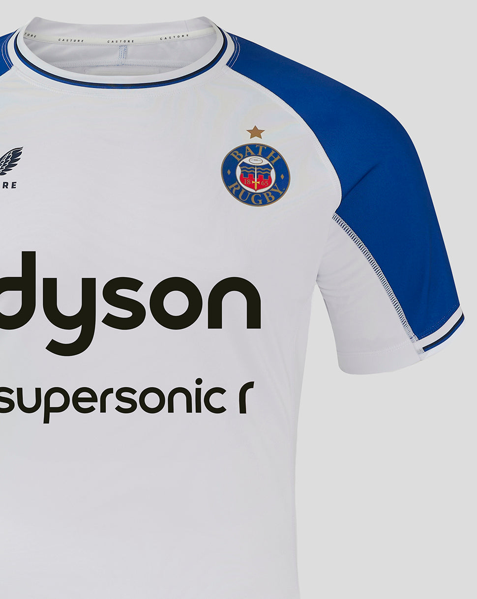 Bath Rugby Men's 24/25 Away Pro Shirt - Brilliant White/Surf The Web