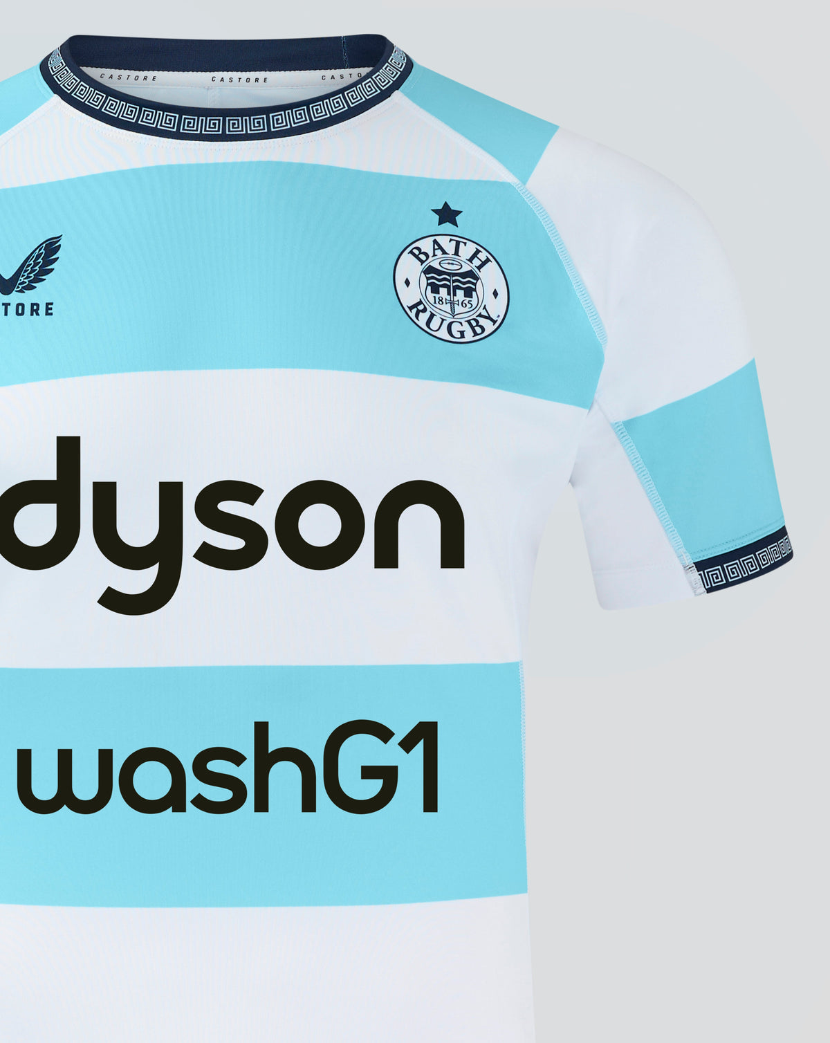 Bath Rugby Men's Euro Pro Shirt 24/25 - Brilliant White/Tropical Breeze