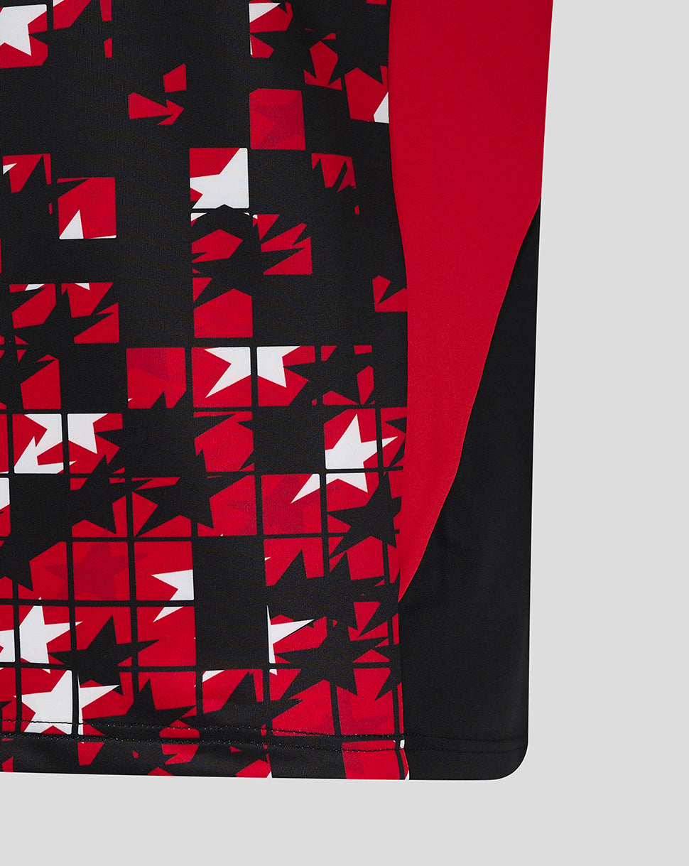 Saracens Men's 24/25 Matchday 1/4 Zip - Black/Red - Black/Red