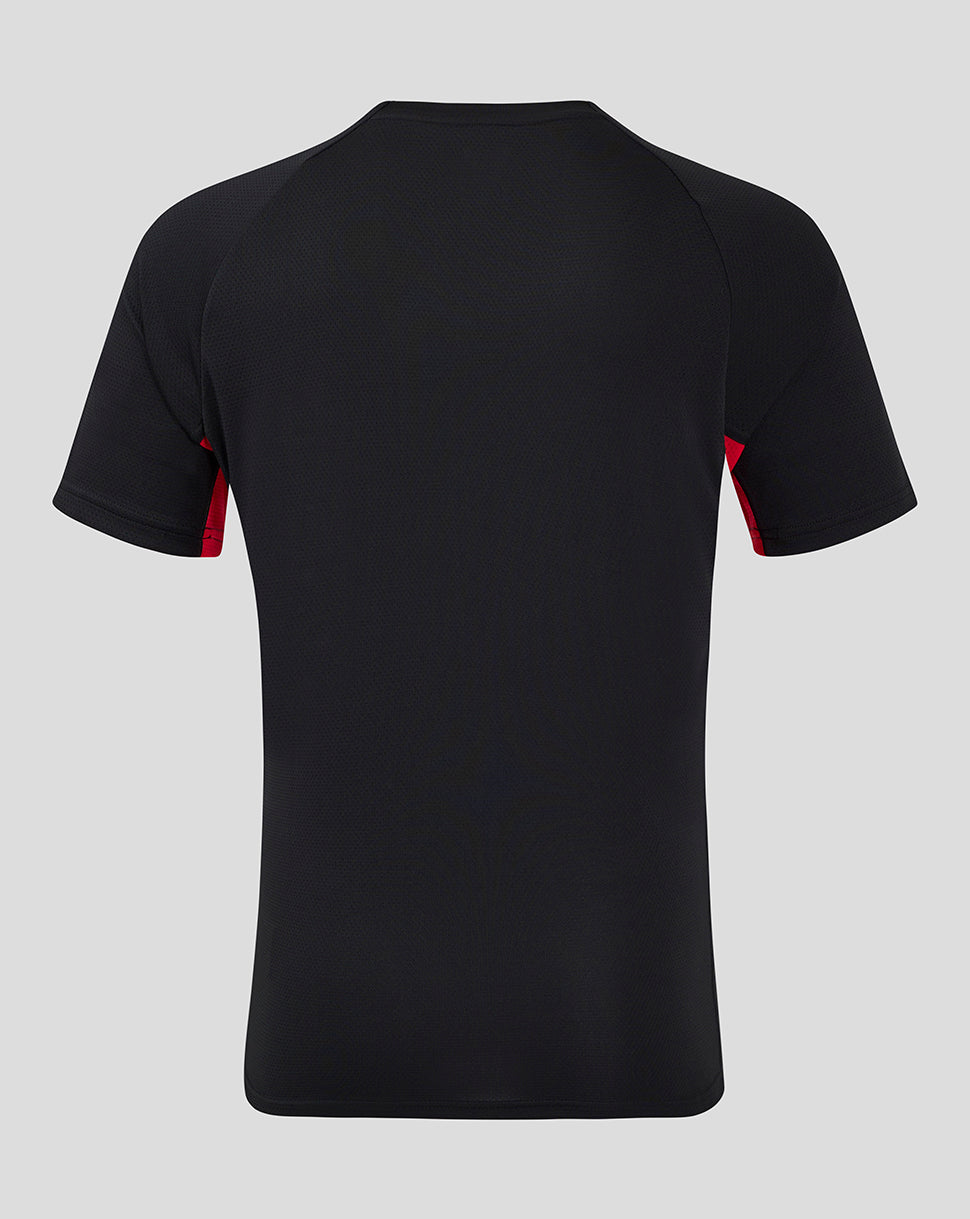 Saracens Men's 24/25 Matchday Short Sleeve Tee - Black/Red - Black/Red
