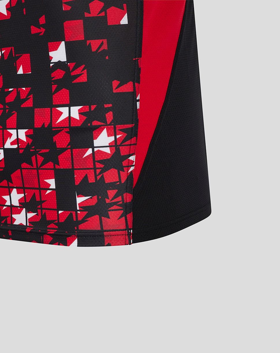 Saracens Men's 24/25 Matchday Short Sleeve Tee - Black/Red - Black/Red