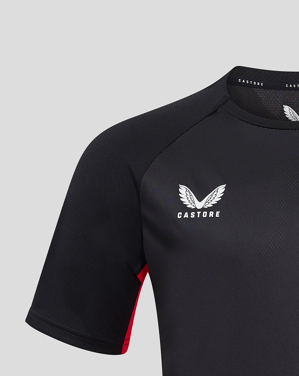 Saracens Men's 24/25 Matchday Short Sleeve Tee - Black/Red - Black/Red