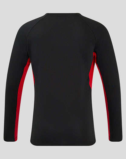 Saracens Men's 24/25 Matchday Long Sleeve Tee - Black/Red