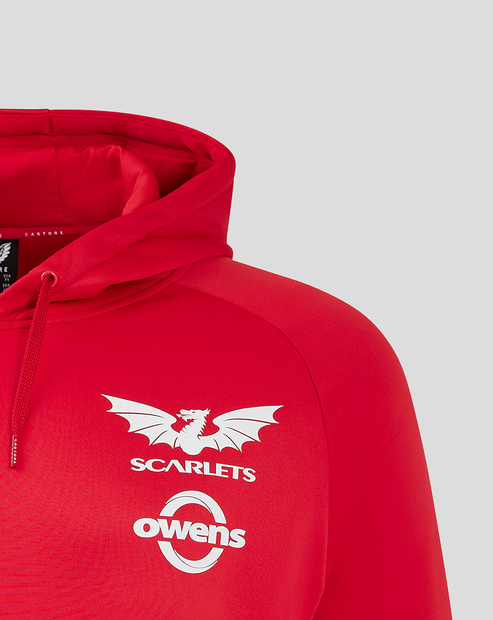 Scarlets Women's 24/25 Pro Players Hoody - True Red/Barbados Cherry