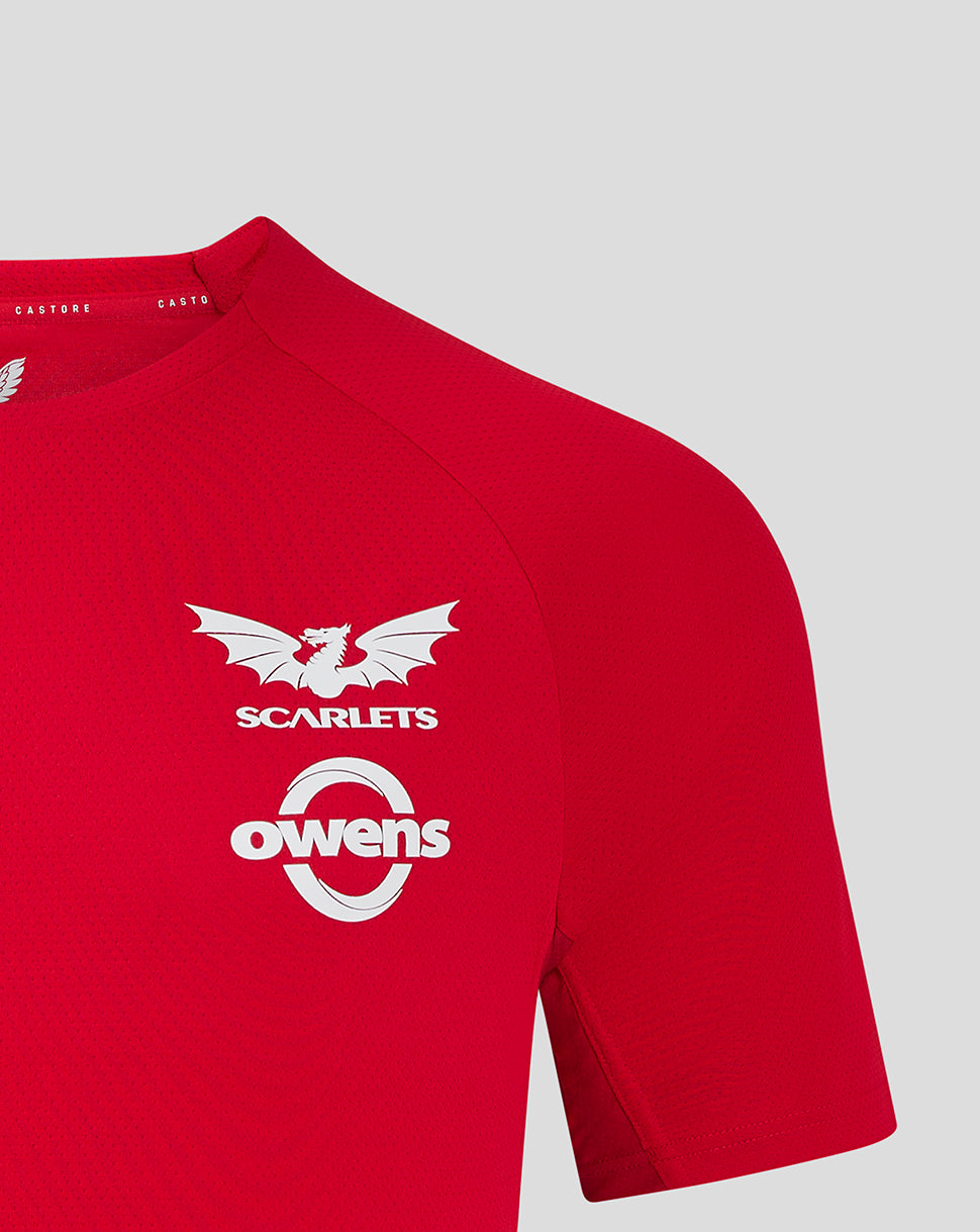 Scarlets Men's 24/25 Pro Players T-Shirt - True Red/Barbados Cherry