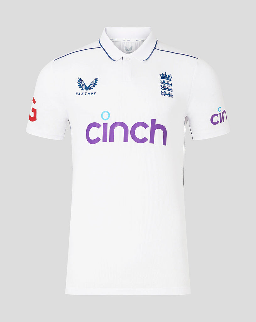 England Cricket Men's Pro Test Short Sleeve Shirt