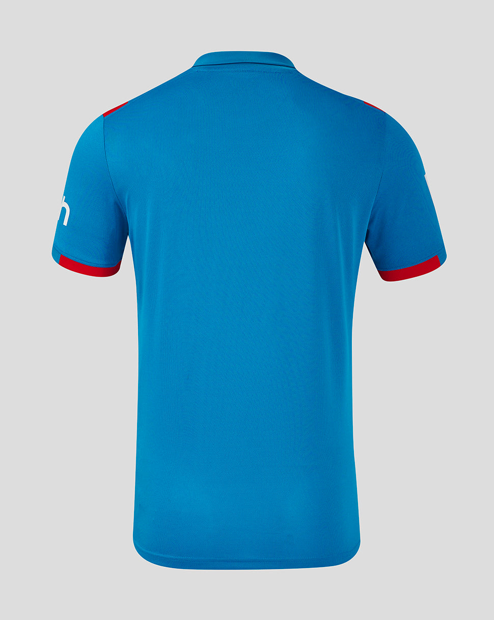 England Cricket Men's 24/25 Odi Short Sleeve Shirt - Blue