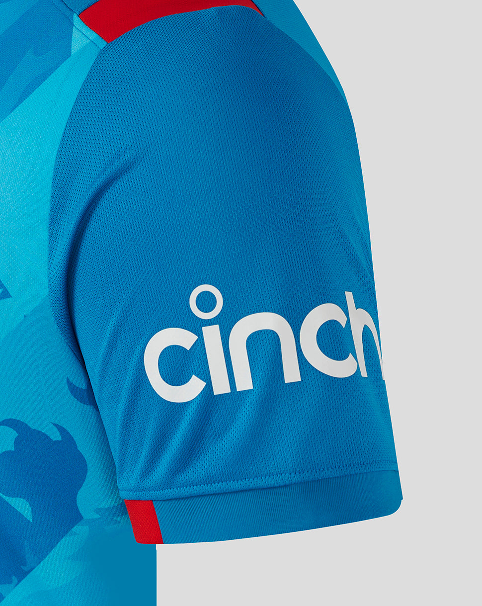 England Cricket Men's 24/25 Odi Short Sleeve Shirt - Blue