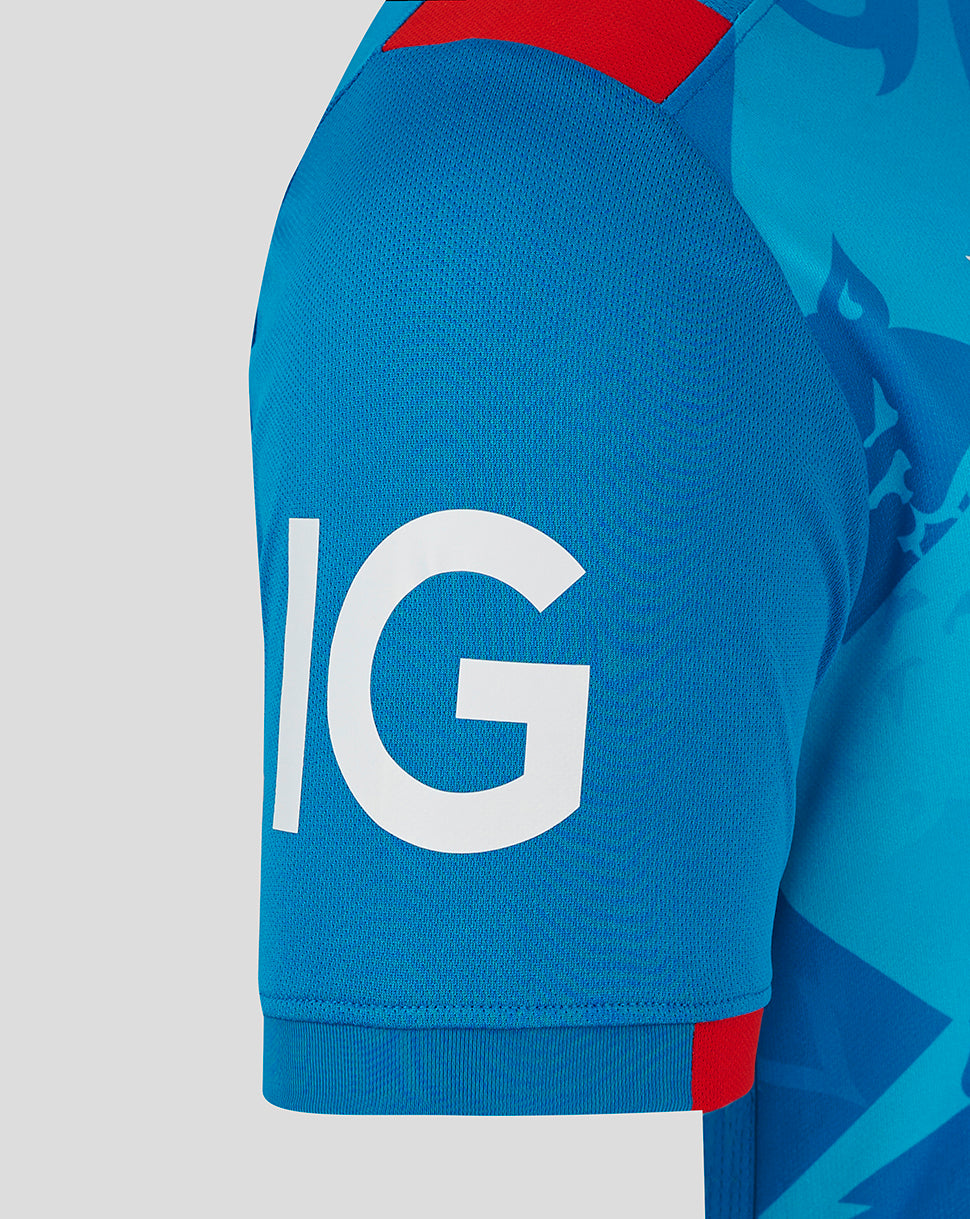 England Cricket Men's 24/25 Odi Short Sleeve Shirt - Blue
