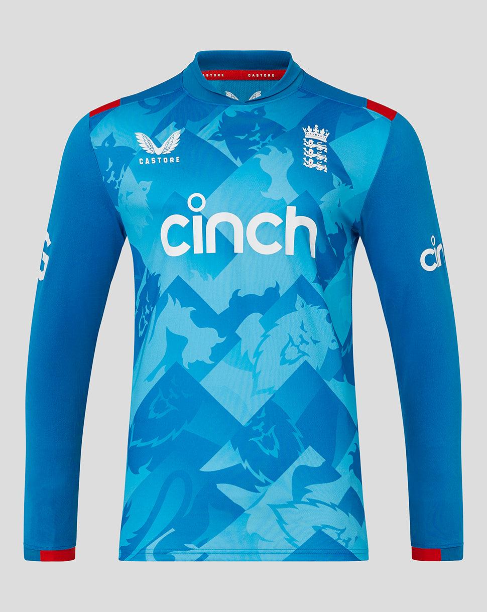 England Cricket Men's 24/25 Odi Long Sleeve Shirt - Blue