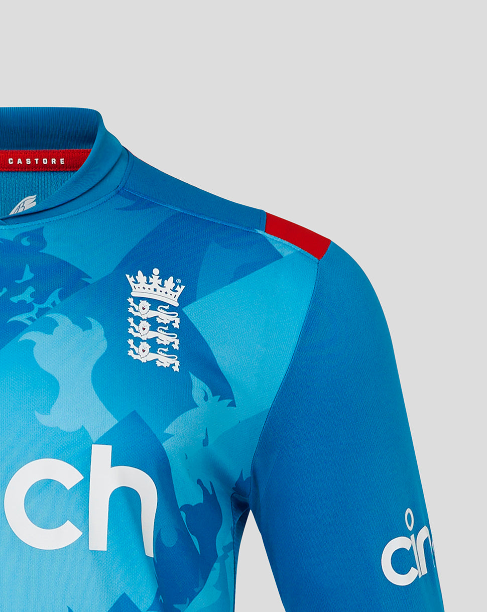 England Cricket Men's 24/25 Odi Long Sleeve Shirt - Blue