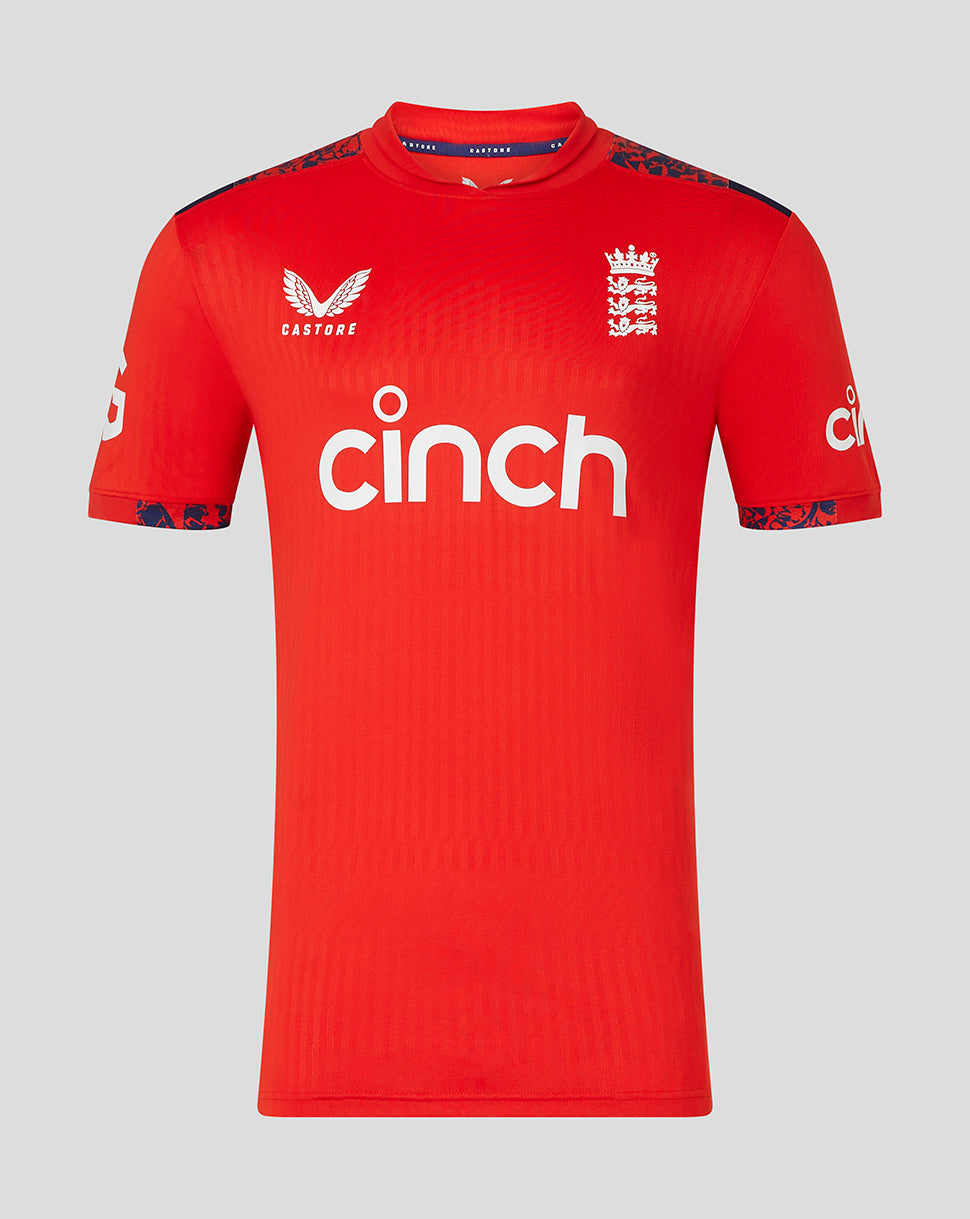 England Cricket Men's 24/25 Pro T20 Shirt - Red