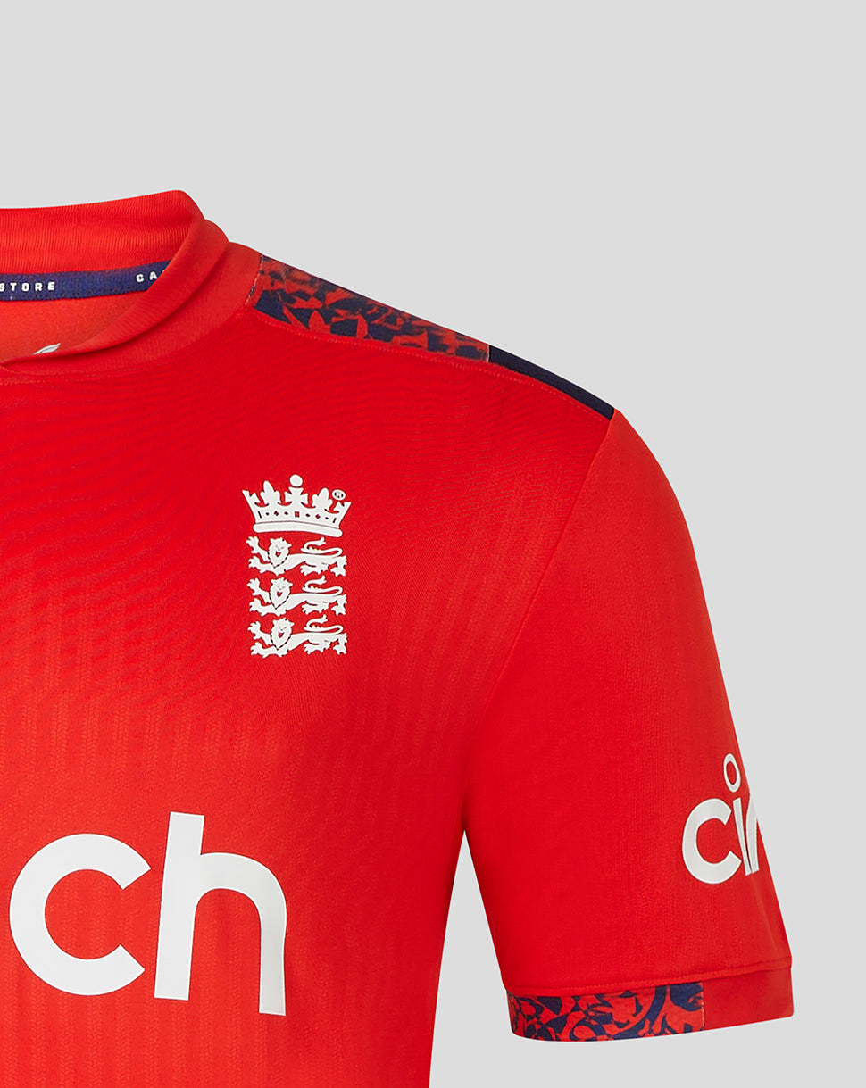 England Cricket Men's 24/25 Pro T20 Shirt - Red