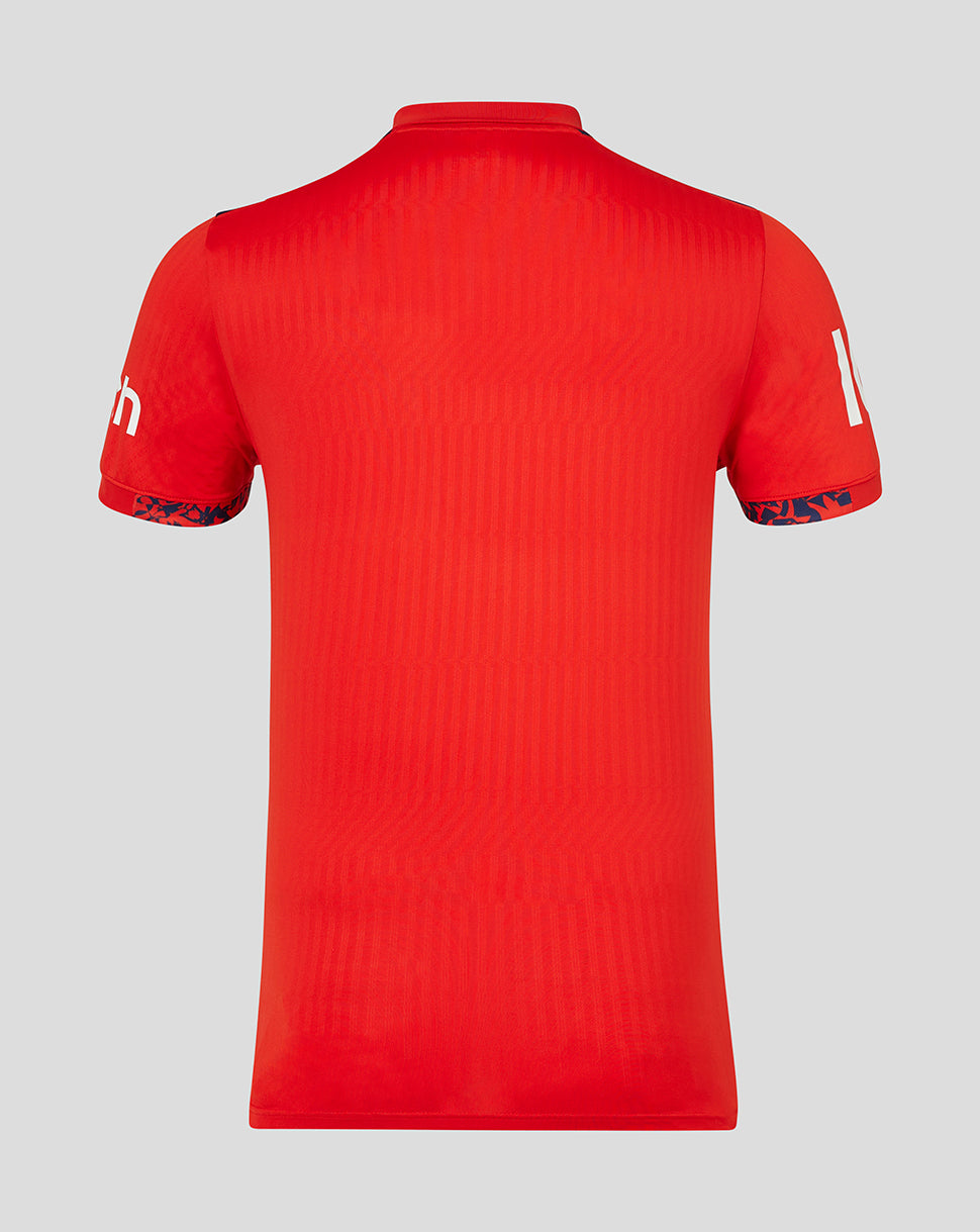 England Cricket Men's 24/25 T20 Short Sleeve Shirt - Red