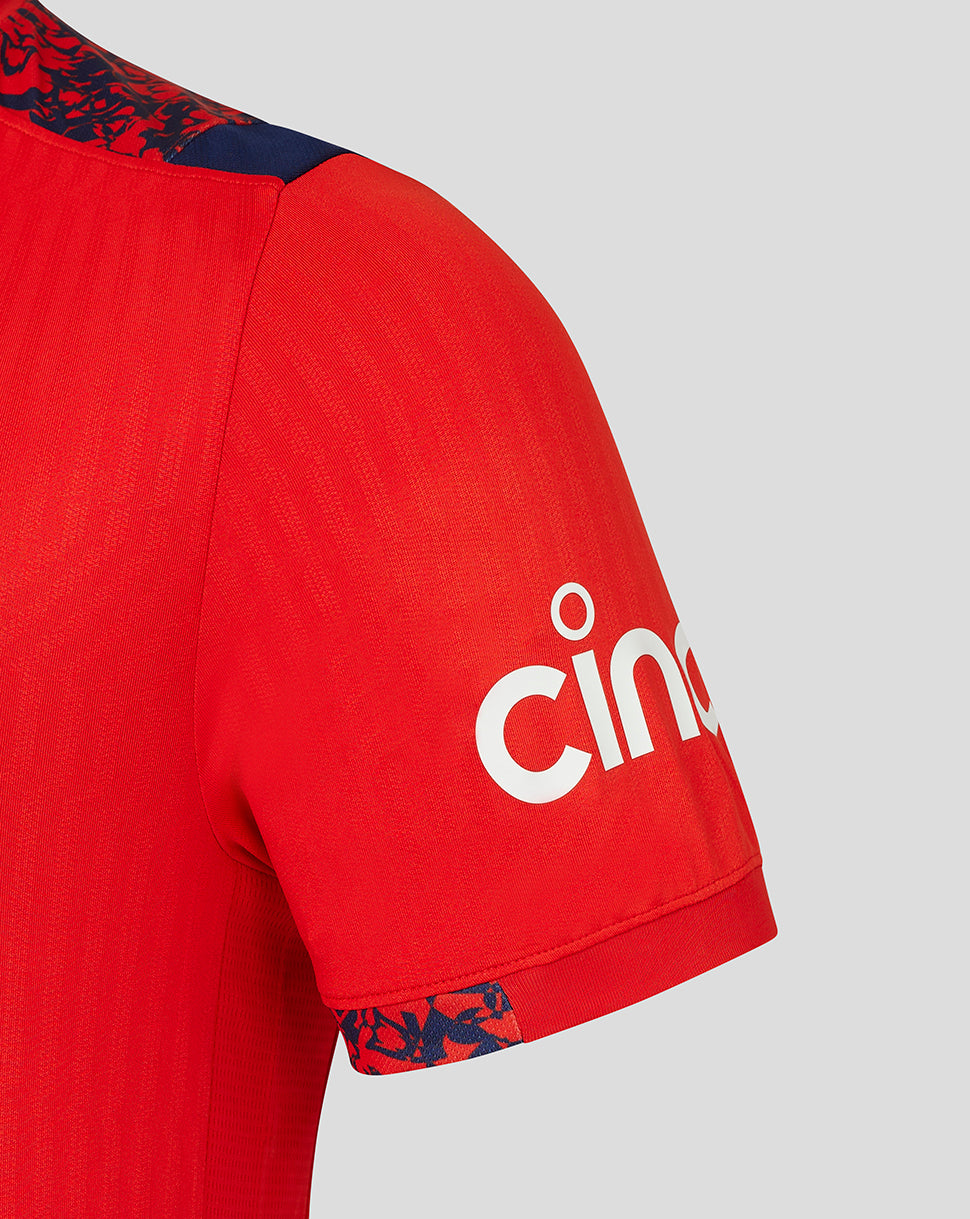 England Cricket Men's 24/25 T20 Short Sleeve Shirt - Red