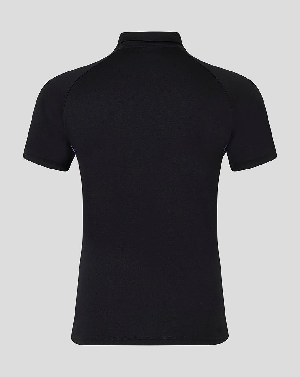 England Cricket Men's 24/25 Presentation Polo - Black/Purple