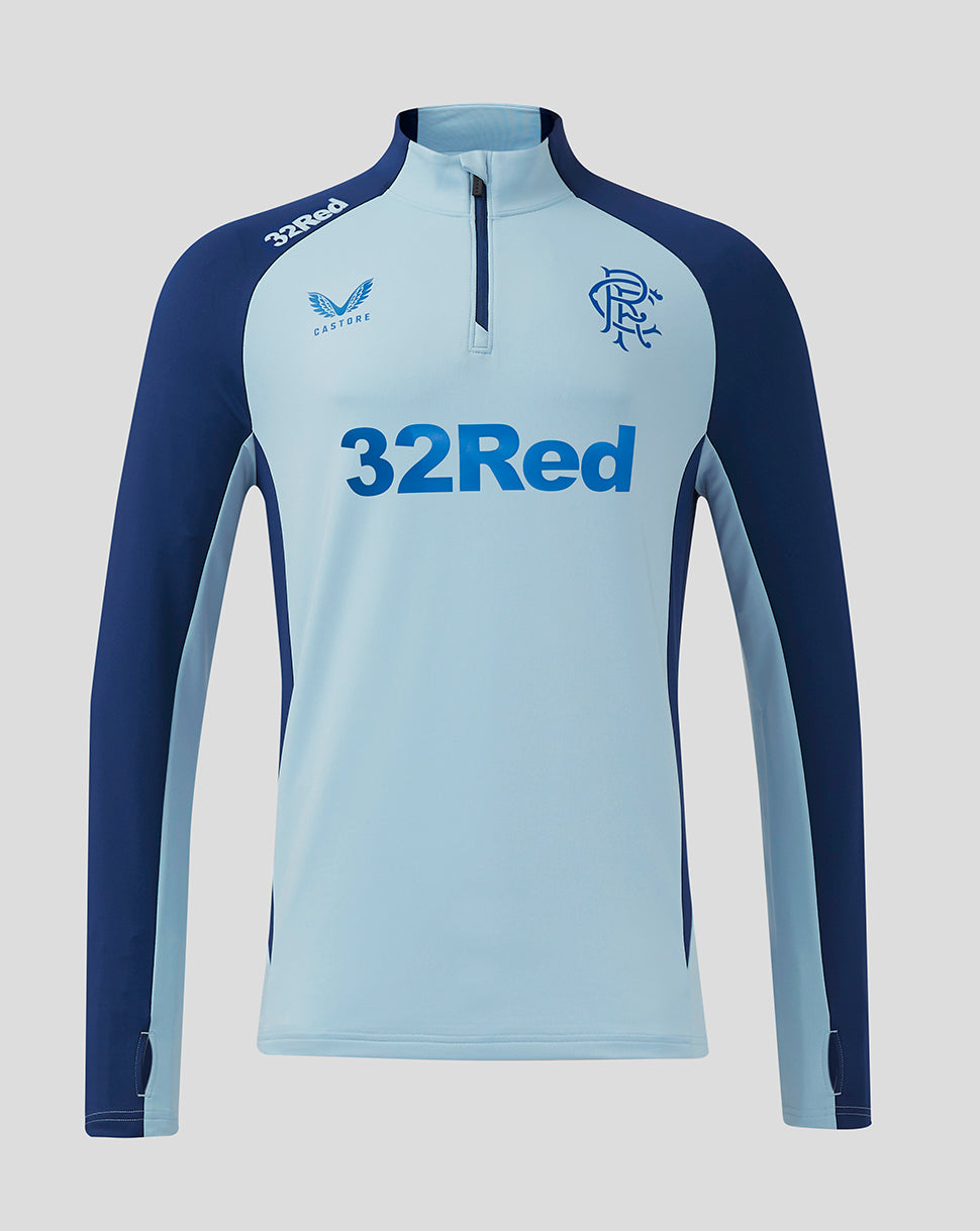 Rangers Men's 24/25 Pro Players 1/4 Zip Training Top - Light Blue