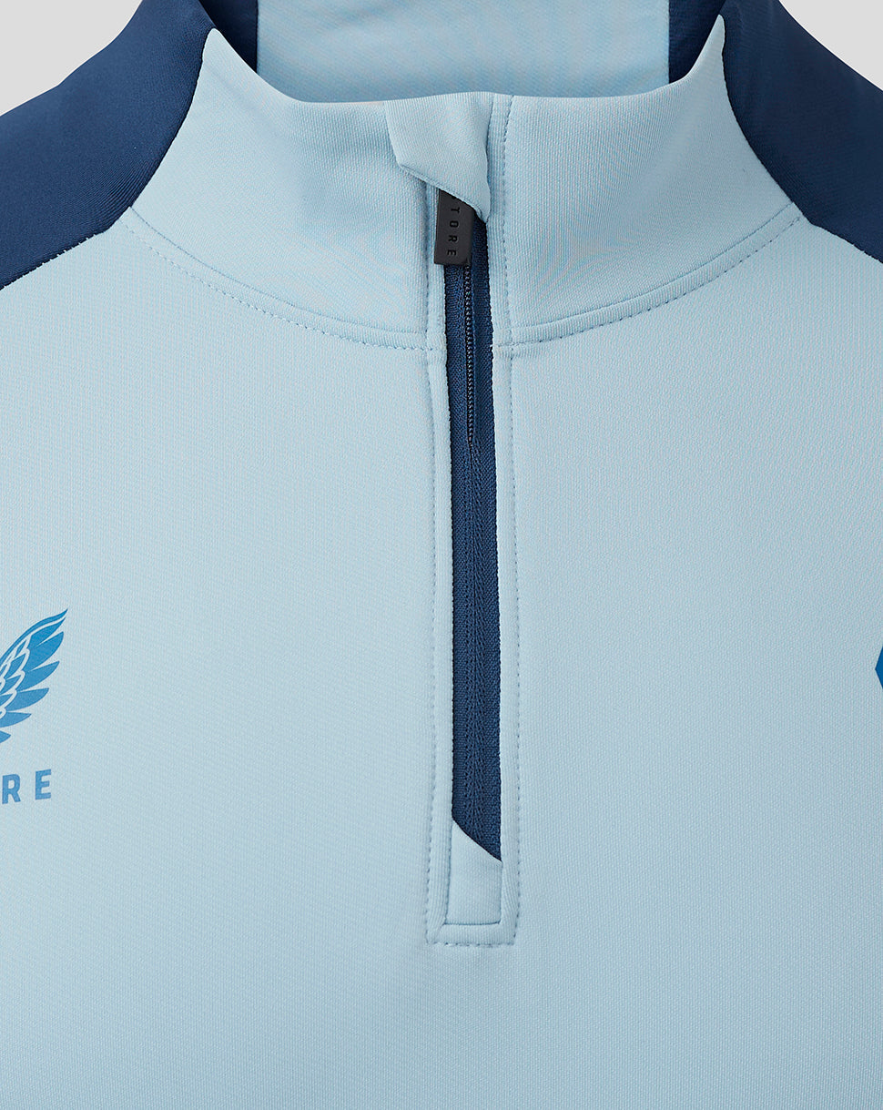 Rangers Men's 24/25 Pro Players 1/4 Zip Training Top - Light Blue